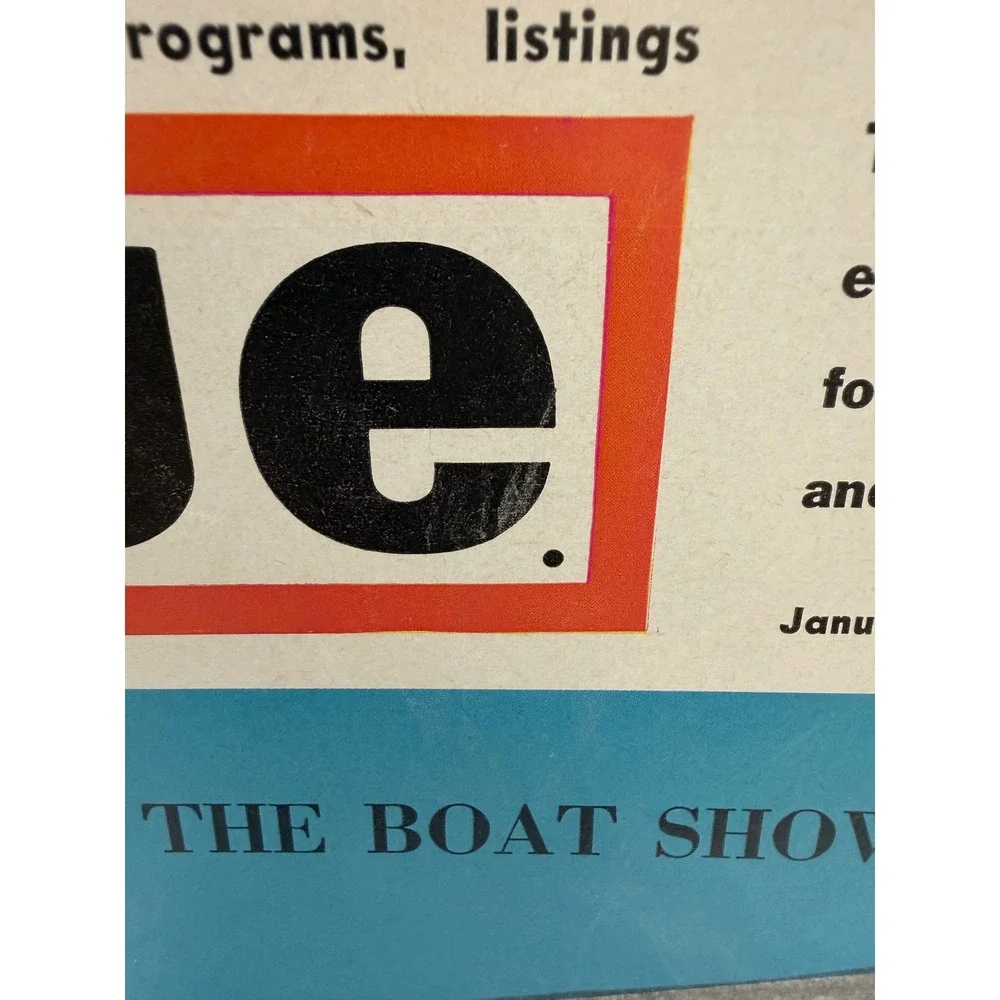 Vintage 1959 Cue Magazine 1959 The Boat Show NYC Broadway TV Ads January 17